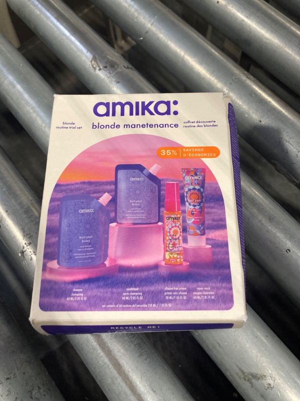 Photo 1 of amika blonde mane-tenance routine trial set