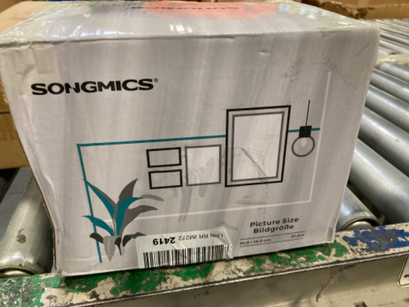 Photo 1 of SONGMICS Collage Picture Frames, 4x6 Picture Frames Collage for Wall Decor, 10 Pack Photo Collage Frame for Gallery, Multi Family Picture Frame Set, Glass Front, Assembly Required, Ink Black