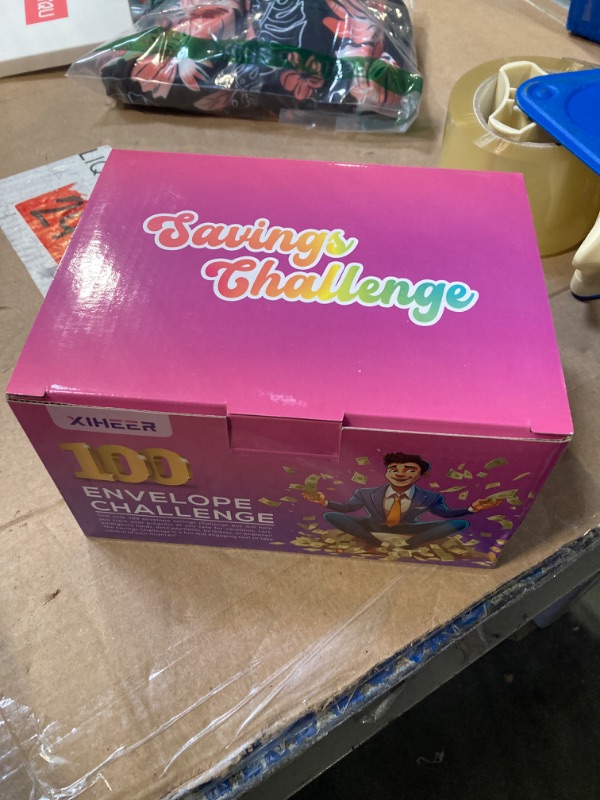 Photo 2 of 100 Envelopes Money Saving Challenge Box, Save 5050 Dollars in 100 Days Envelopes & Organizer Challenge with DIY Box, Tiktok Money Saving 100 Envelopes for Cash Challenge, Money Gift Idea (Rainbow)