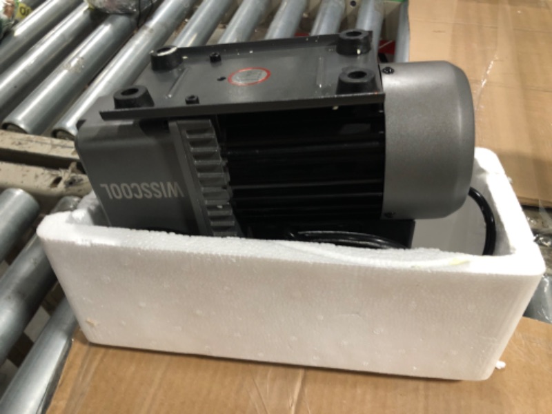 Photo 2 of ** got oil*** Wisscool Vacuum Pump for HVAC, 1 Stage Air Conditioning Vacuum Pump for R12 R22 R134a R410a System, 1/4HP 25 Microns, with Oil (4.5 CFM)