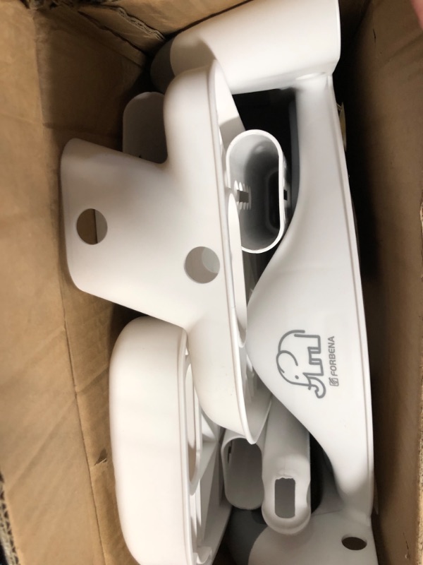 Photo 1 of Forbena Potty Training Toilet Seat with Step Stool Ladder, Toddler Kids Potty Seat for Boys Girls, Non Slip Foldable Toilet Training Seat with Soft Cushion, Comfortable Handles (White-Grey)