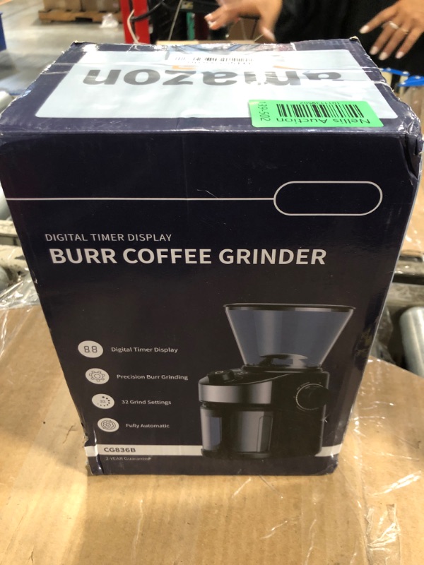 Photo 3 of ** dirty*** SHARDOR Burr Coffee Grinder Electric with 32 Grinding Sizes, Coffee Grinders for Home Use with 40 Seconds Adjustable Electronic Timer, Coffee Bean Grinder with Chamber Cleaning Button