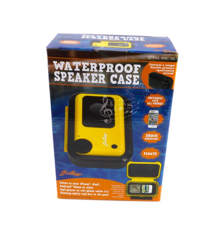 Photo 2 of WATERPROOF SPEAKER CASE FLOATS KEEPS ALL ITEMS DRY AND CONNECTS TO ANY DEVICE WITH A HEADPHONE PORT SHOCK RESISTANT NEW 