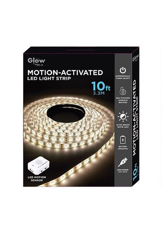 Photo 1 of 10 FOOT MOTION ACTIVATED LED LIGHT STRIP SELF STICKING ADHESIVE BACKING TIMED MOTION SENSOR USB POWERED NEW 