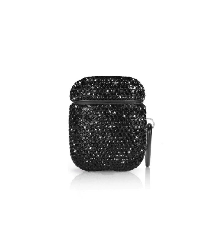 Photo 1 of BLACK RHINESTONE AIRPOD CASE FOR ½ AND PRO NEW