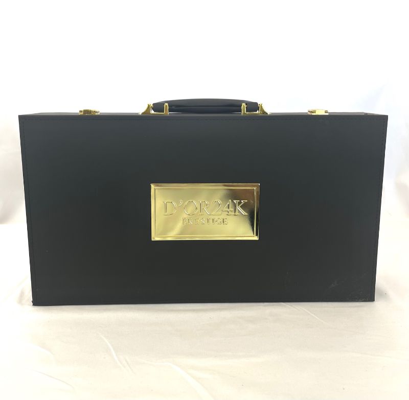 Photo 3 of 24K NECK AND EYE MASK SUITCASE WILL ACTIVATE THE BASAL CELLS OF THE SKIN INCREASING THE ELASTICITY OF THE SKIN REDUCING CROWS FEET FINE LINES BLEMISHES AND DARK CIRCLES 12 NECK MASKS AND 6 SETS OF EYE MASKS NEW IN SUITCASE 