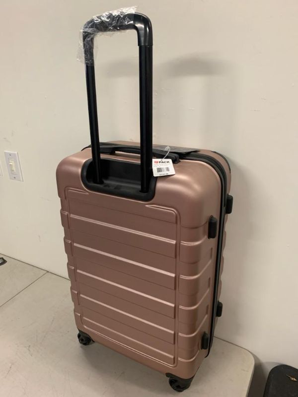 Photo 4 of 24 INCH DEJUNO ROSE GOLD SUITCASE DURABLE EXPANDABLE ZIPPER 8 WHEEL DESIGN NEW 