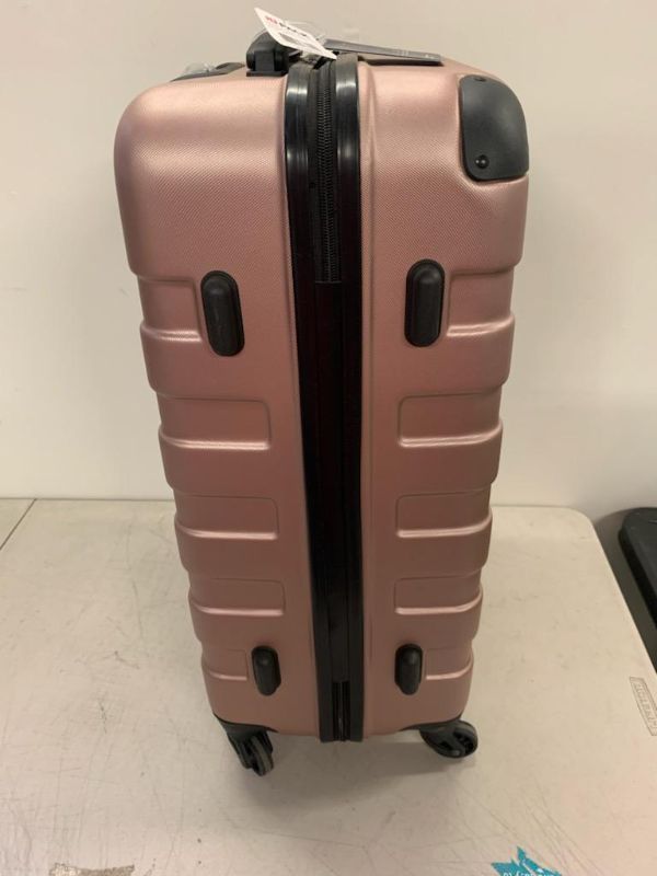 Photo 3 of 24 INCH DEJUNO ROSE GOLD SUITCASE DURABLE EXPANDABLE ZIPPER 8 WHEEL DESIGN NEW 