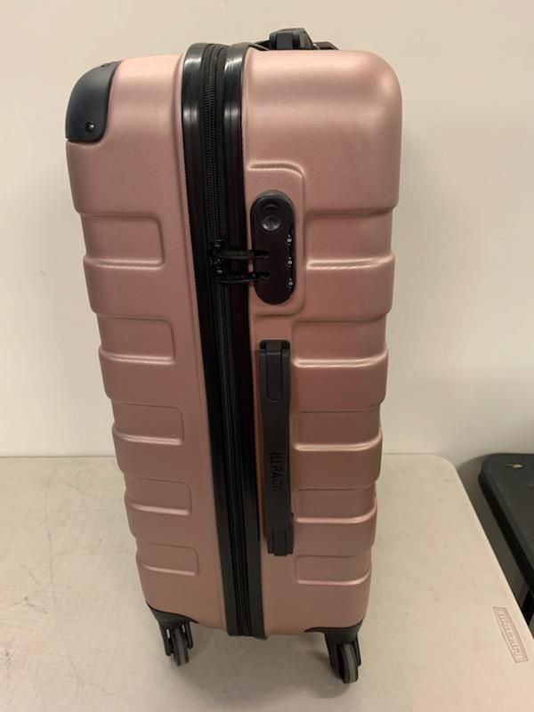 Photo 2 of 24 INCH DEJUNO ROSE GOLD SUITCASE DURABLE EXPANDABLE ZIPPER 8 WHEEL DESIGN NEW 