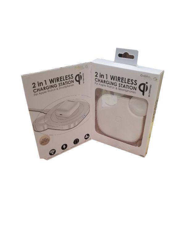 Photo 4 of 

2 IN 1 WHITE WIRELESS CHARGING STATION FOR SMARTPHONES AIRPODS WATCHES AND ANY WIRELESS DEVICE 4FT CORD NEW 
