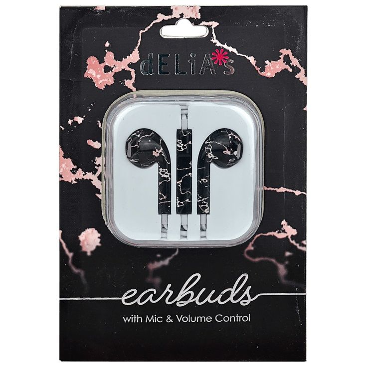 Photo 1 of DELIA FLORAL EARBUDS WITH MICROPHONE AND VOLUME CONTROL NEW 