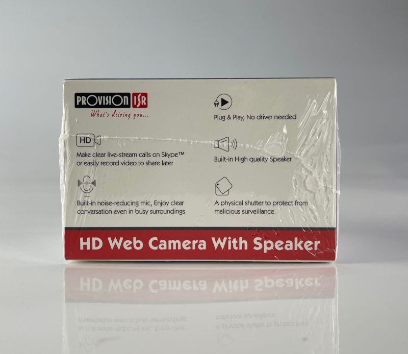 Photo 1 of PROVISION ISR WEBCAM WITH SPEAKER AND MICROPHONE HD PRIVACY COVER COMPATIBLE WITH WINDOWS MAC IOS AND ANDROID COLOR BLACK SEALED NEW IN BOX 