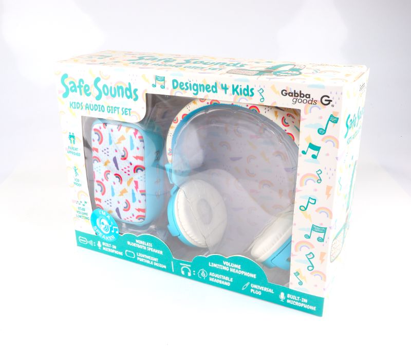 Photo 1 of KIDS RAINBOW AUDIO GIFT SET 1 HEADPHONE AND 1 CARRYING CASE NEW
