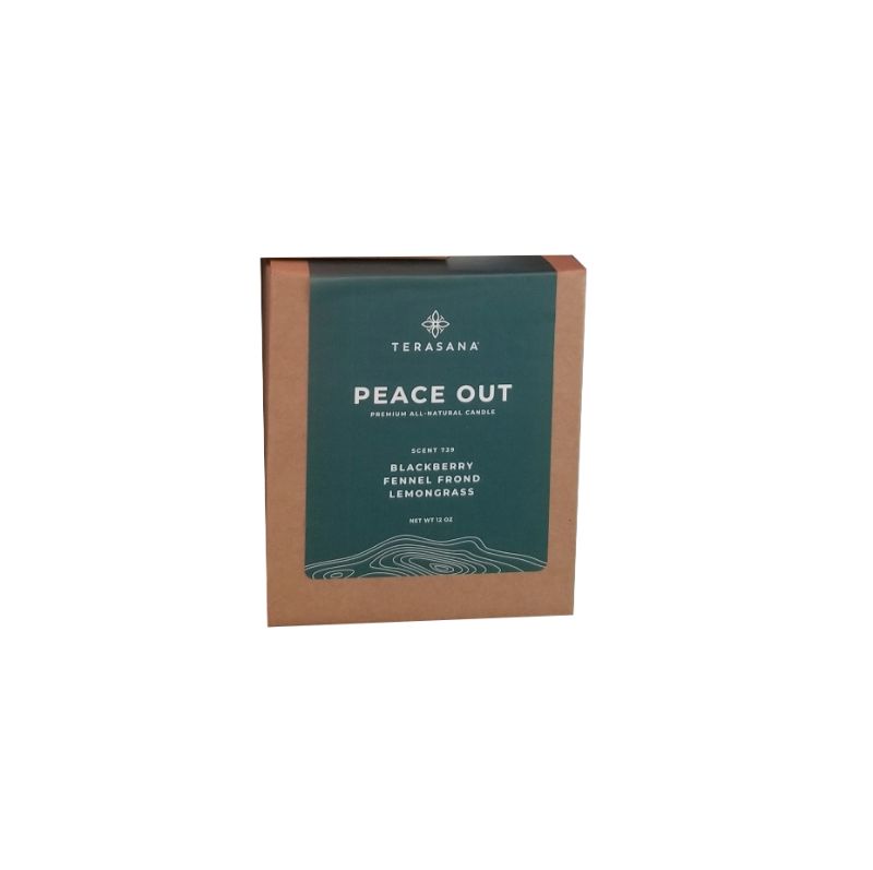 Photo 1 of TERANSANA PEACE OUT CANDLE BLACKBERRY FENNEL FROND LEMONGRASS 12 OZ NEW 
