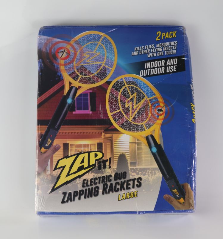 Photo 3 of 2 PACK ZAP IT RACKETS SIZE LARGE 4000 VOLT RECHARGEABLE LITHIUM BATTERY NEW 