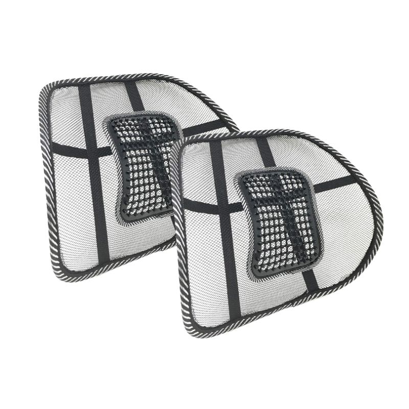 Photo 1 of 2 PACK MESH BACK LUMBAR SUPPORT HELPS CORRECT YOUR SITTING POSTURE NEW 