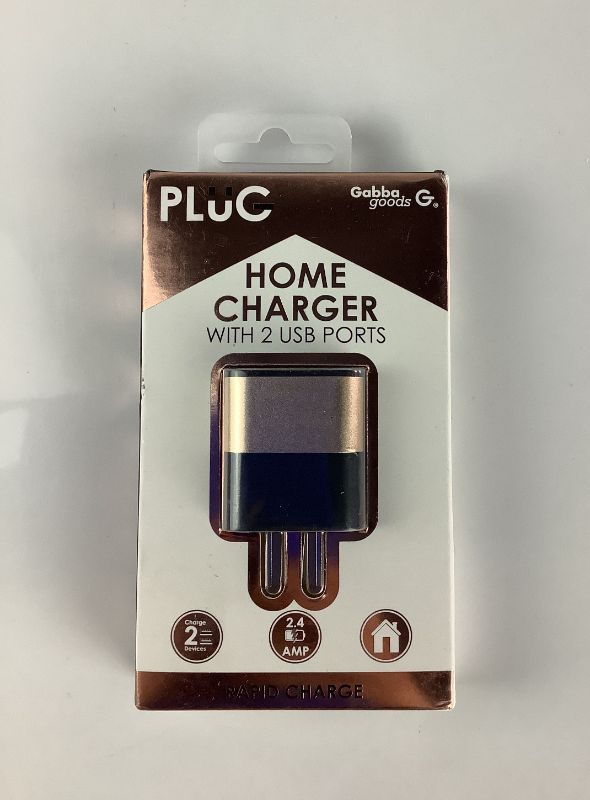 Photo 1 of PLUG HOME CHARGER WITH 2 USB PORTS CAN CHARGE 2 DEVICES AT THE SAME TIME RAPID CHARGE OUTPUT CURRENT 2.4 AMP NEW