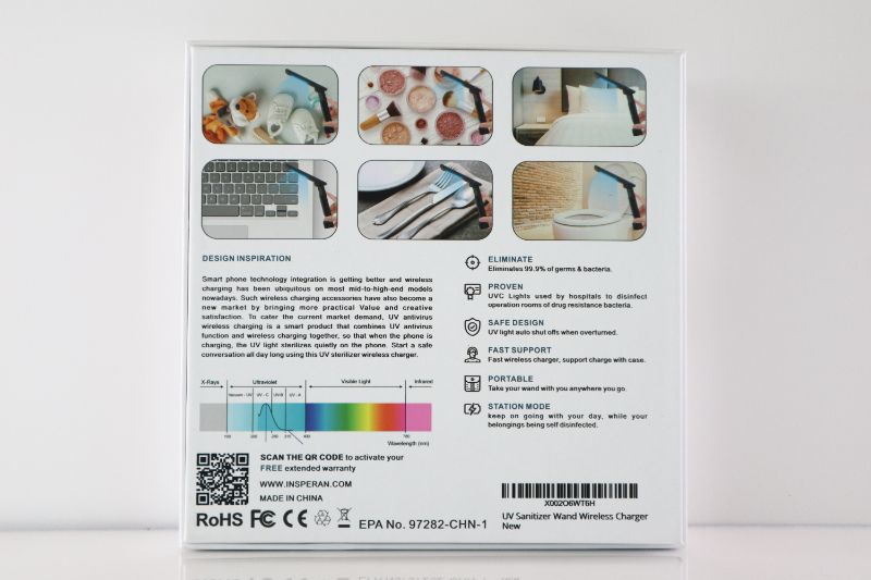 Photo 1 of INSPERAN ULTIMATE COMBO DETACHABLE STERILIZING WAND AND MULTIUSE WIRELESS CHARGING STATION ELIMINATES 99 PERCENT OF GERMS NEW IN BOX 