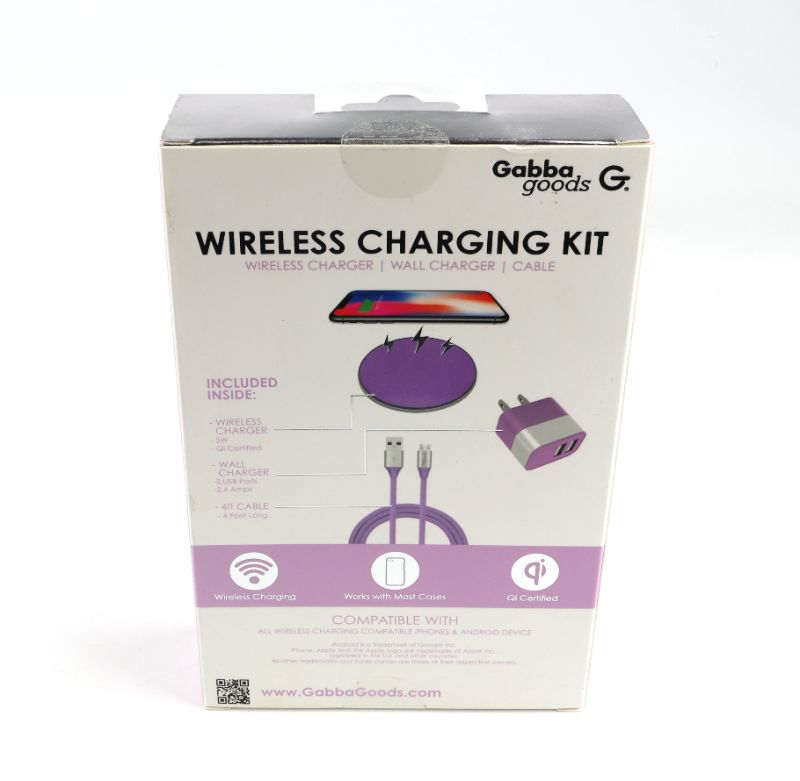 Photo 2 of 3 IN 1 WIRELESS CHARGING KIT INCLUDES WIRELESS CHARGER WALL CHARGER AND CABLE COMPATIBLE WITH IPHONE ANDROID QI CERTIFIED NEW 