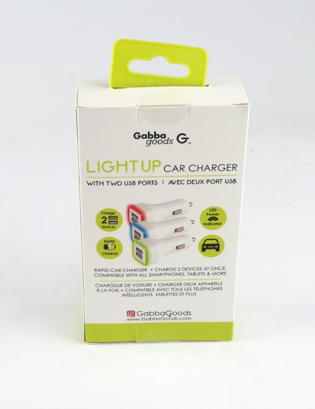 Photo 2 of 2 PORT LIGHT UP CAR CHARGER LED POWER AND RAPID CHARGE COLOR GREEN NEW 