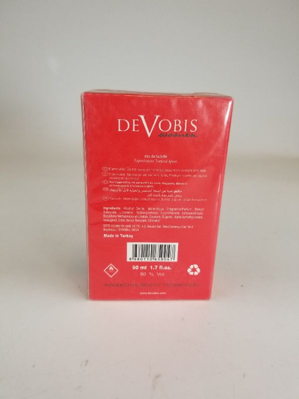 Photo 1 of DEVORBIS RED REFILL 50ML EAU DE TOILETTE SPRAY NATURAL SCENT NEW 