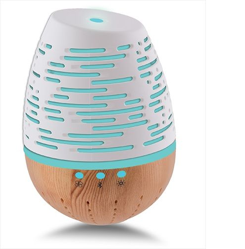 Photo 1 of AROMATHERAPY DIFFUSER WITH BLUETOOTH SPEAKER 3 LED LIGHTS 2 5ML OIL BOTTLES NEW 