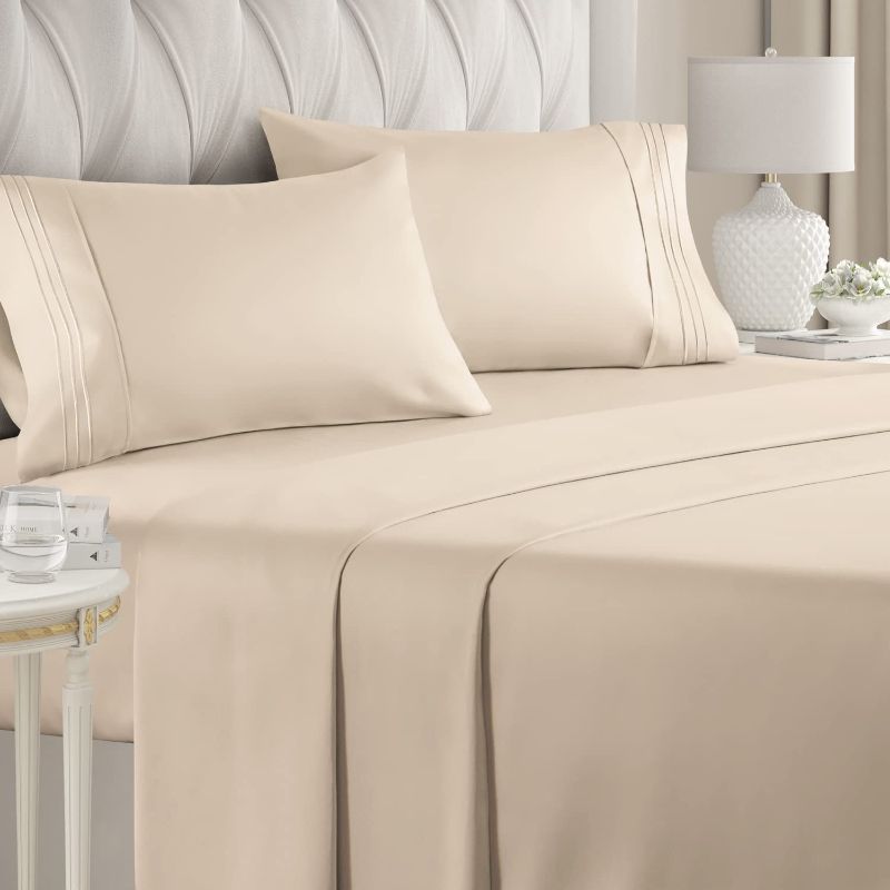 Photo 1 of BED SHEETS SIZE TWIN XL SOFT COMFORTABLE HYPOALLERGENIC ANTIBACTERIAL SILKY SMOOTH TEXTURE NEW