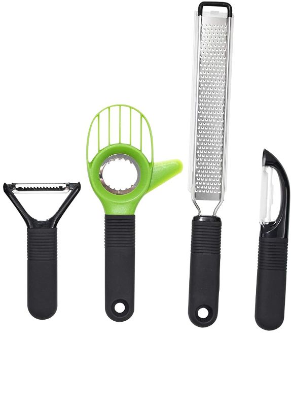 Photo 1 of STAINLESS STEELE PEELER SET 1 AVACADO 3 IN 1 TOOL 1 GRATER SND 2 PEELING TOOLS DURABLE LONG LASTING MACHINE SAFE NEW 