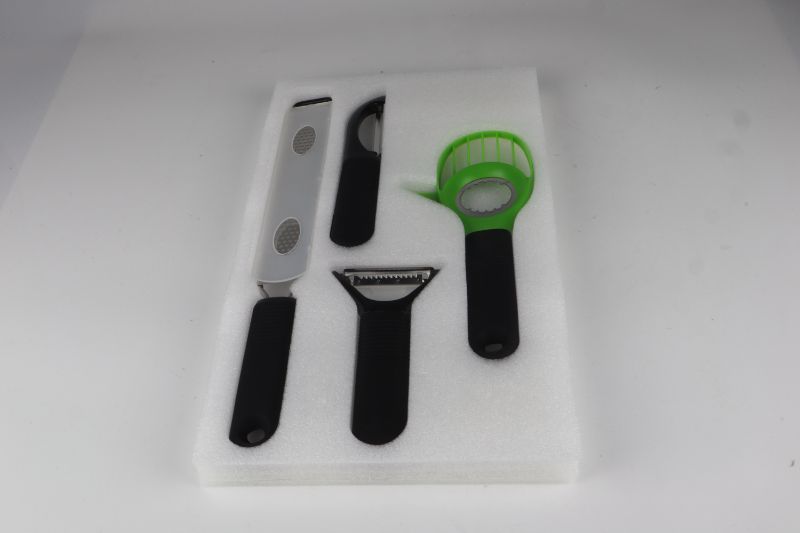 Photo 1 of STAINLESS STEELE PEELER SET 1 AVACADO 3 IN 1 TOOL 1 GRATER SND 2 PEELING TOOLS DURABLE LONG LASTING MACHINE SAFE NEW 