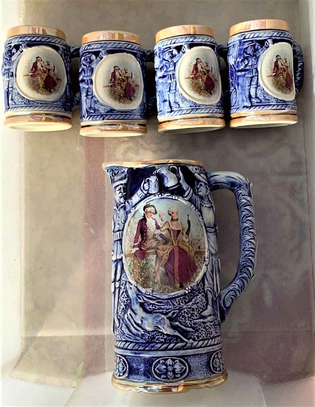 Photo 2 of VINTAGE BEER STEIN AND 4 MUGS