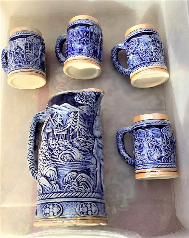 Photo 1 of VINTAGE BEER STEIN AND 4 MUGS