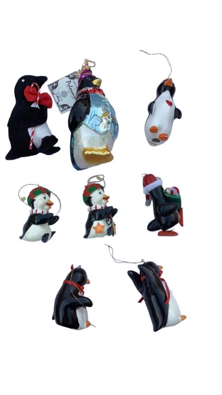 Photo 3 of 8 PIECE POLONAISE CHRISTMAS PENGUIN ORNAMENT SET