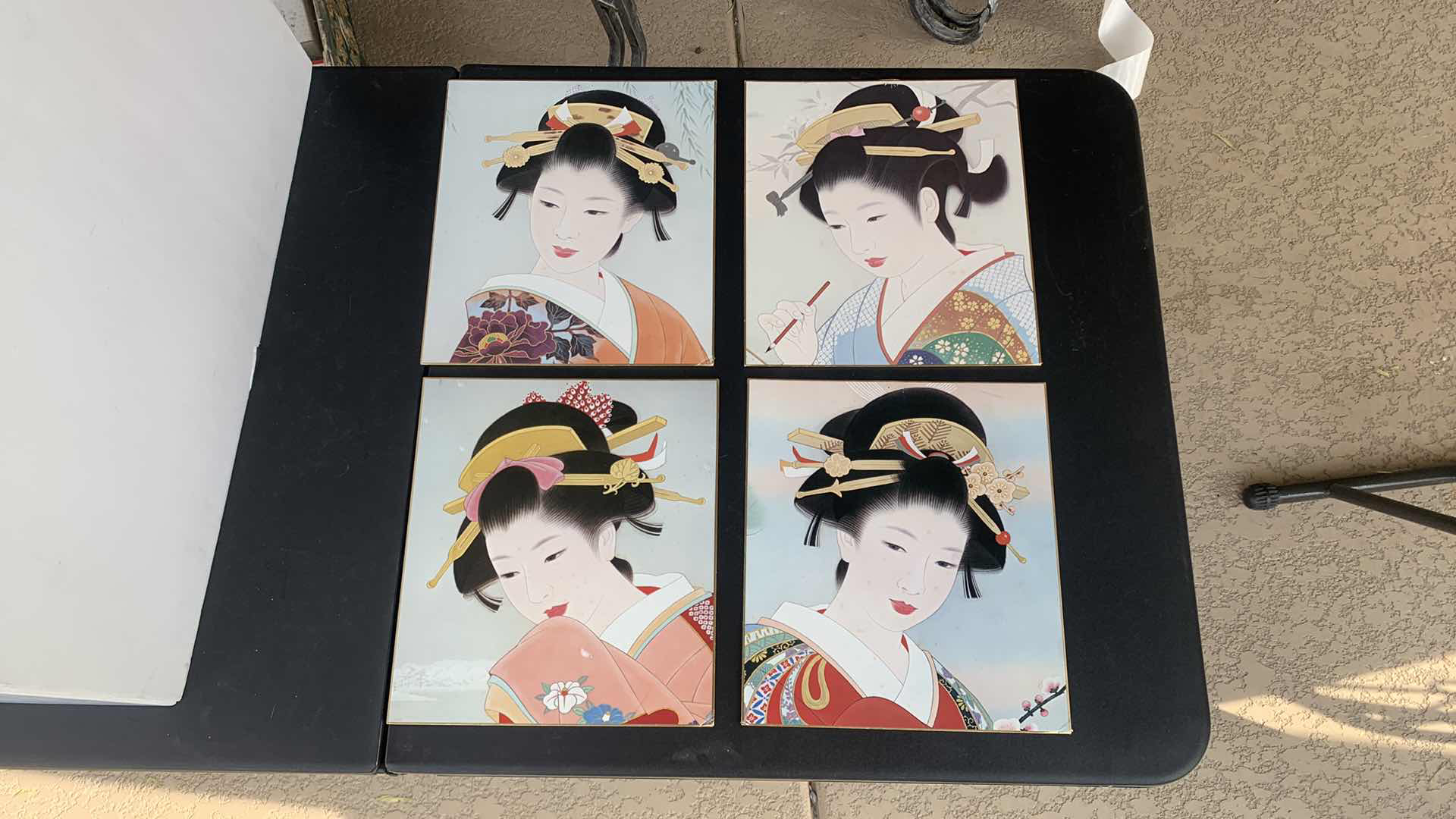 Photo 1 of 4 JAPANESE GIRL 9.5” x 11” ARTWORK ON CARDBOARD