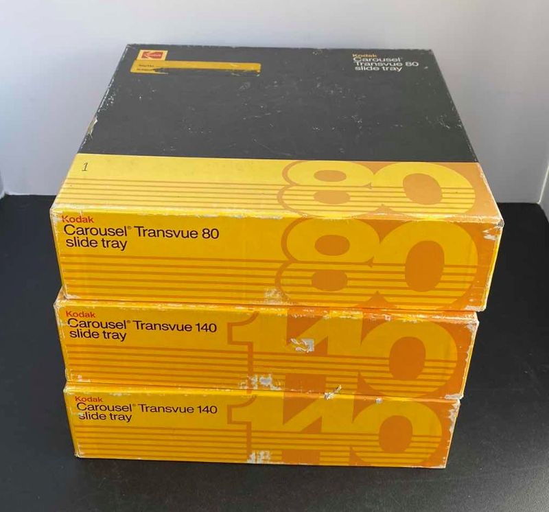 Photo 1 of 3 VINTAGE KODAK CAROUSEL TRANSVUE 80 SLIDE TRAYS