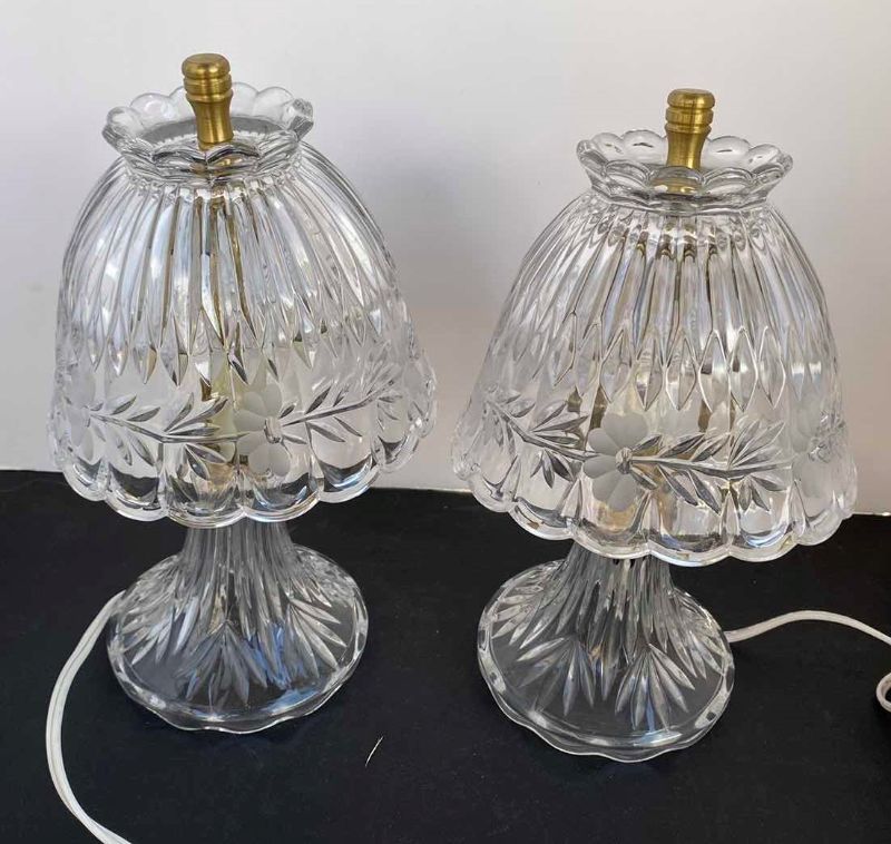 Photo 1 of 2 LEADED CRYSTAL LAMPS H10"