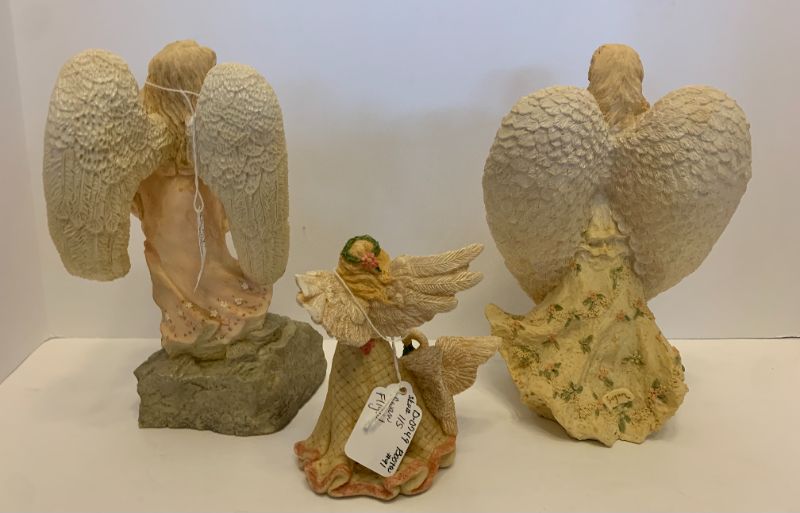 Photo 2 of 3 PLASTER ANGEL COLLECTIONS, NUMBERED, H8", H9" AND H11"