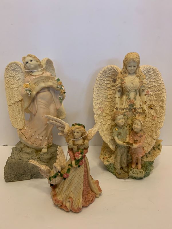 Photo 1 of 3 PLASTER ANGEL COLLECTIONS, NUMBERED, H8", H9" AND H11"