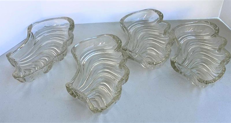 Photo 1 of SET OF 4 CRYSTAL CANDY DISHES 6" X H10"