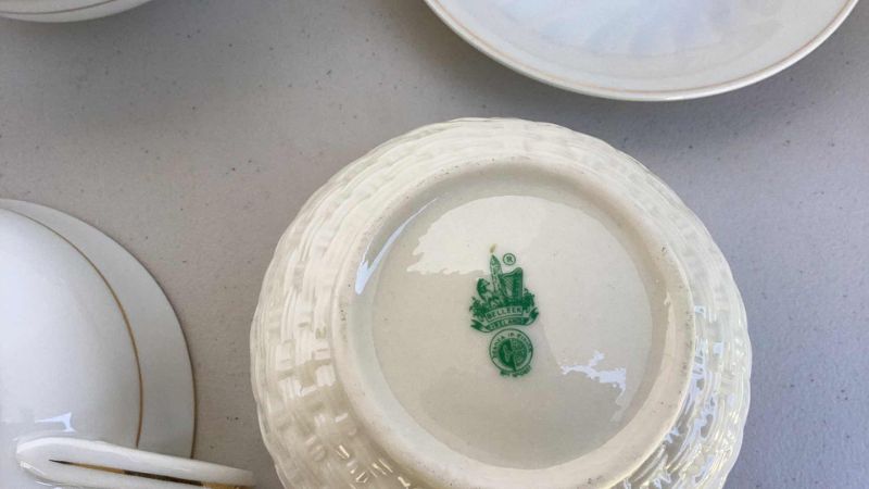 Photo 1 of ASSORTED CHINA: ECKO, CZECHOSLOVAKIA CROWN IMPERIAL, BELLEEK IRELAND
