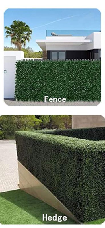 Photo 2 of NEW Bybeton Artificial Grass Wall Panels,16" x 24" (12P) UV-Anti Boxwood Panels Greenery Wall Backdrop for Indoor Outdoor Privacy Protected and Garden, Balcony,Privacy Fence Screen Décor 