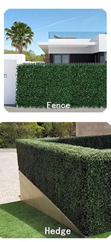 Photo 1 of NEW Bybeton Artificial Grass Wall Panels,16" x 24" (12P) UV-Anti Boxwood Panels Greenery Wall Backdrop for Indoor Outdoor Privacy Protected and Garden, Balcony,Privacy Fence Screen Décor 