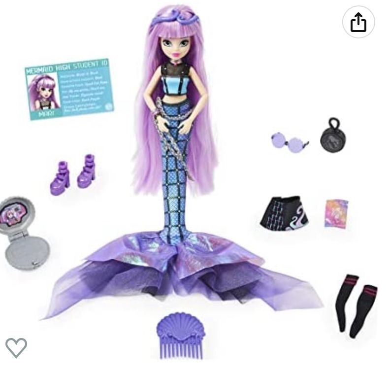 Photo 1 of MERMAID HIGH, MARI DELUXE DOLL WITH ACCESSORIES, KIDS TOY FOR AGES 4 AND UP