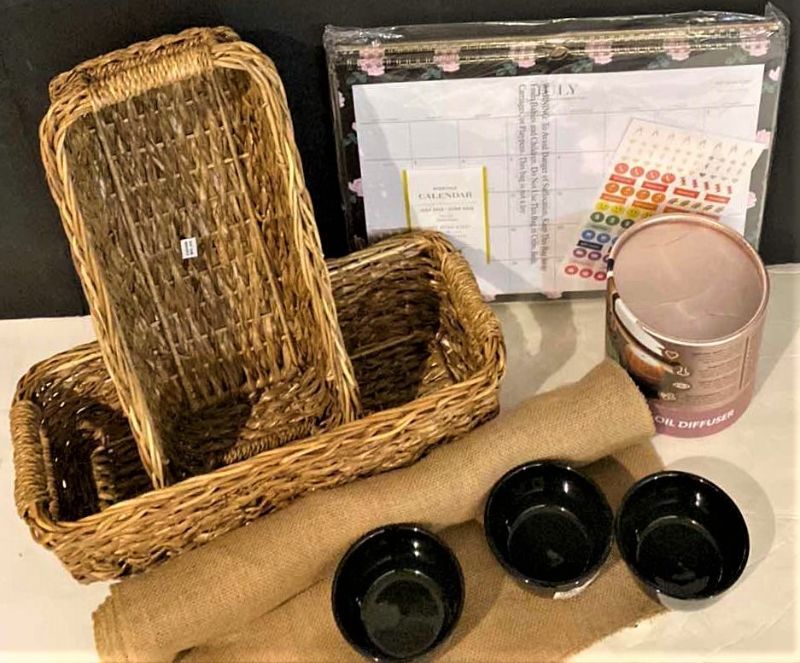 Photo 1 of 8-KITCHEN ITEMS: BASKETS, BOWLS, DIFFUSER AND MORE
