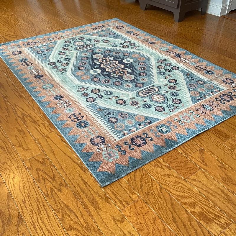 Photo 1 of OPALHOUSE BLUSH TEAL 5” x 7” RUG