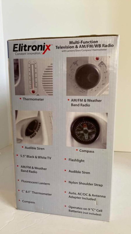 Photo 1 of ELITRONIX MULTI FUNCTION TV & AM/FM/WB RADIO