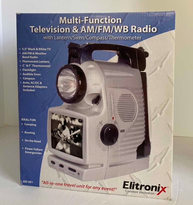 Photo 1 of ELITRONIX MULTI FUNCTION TV & AM/FM/WB RADIO