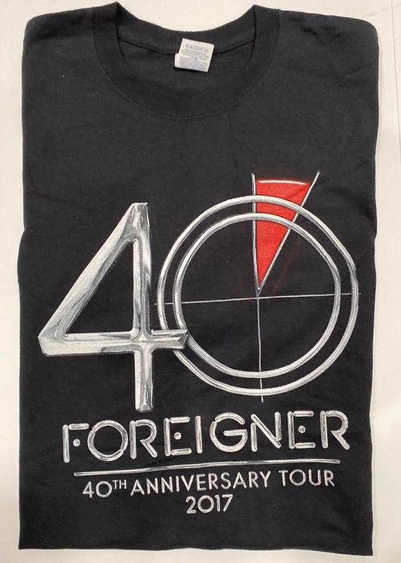 Photo 1 of NEW 2017 FOREIGNER 40th ANNIVERSARY TOUR T-SHIRT SIZE XL