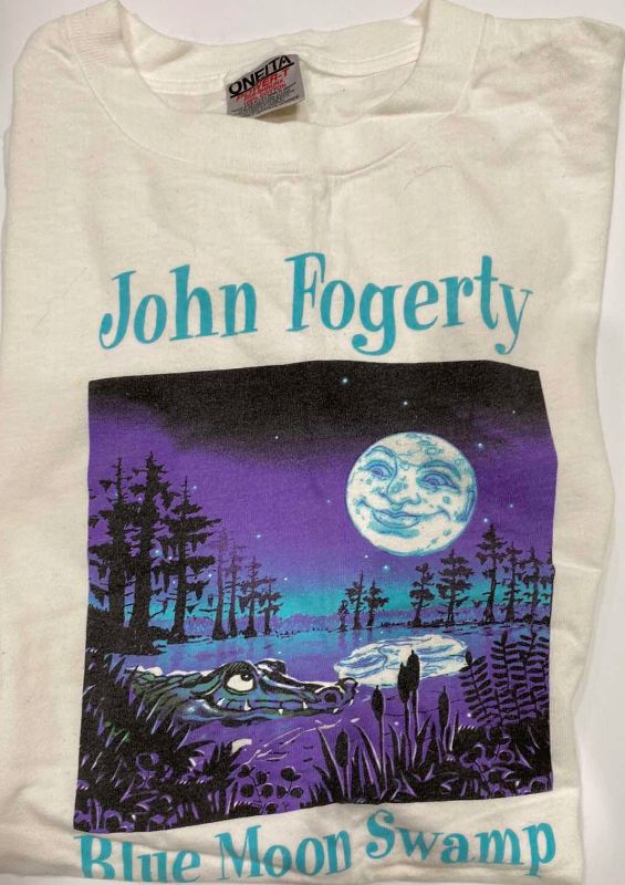 Photo 1 of VINTAGE JOHN FOGERTY BLUE MOON SWAMP T-SHIRT SIZE XL