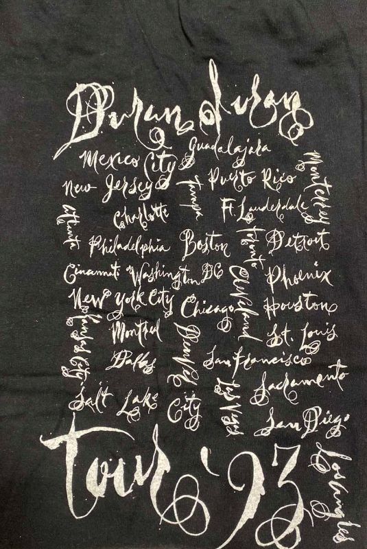 Photo 2 of NEW RARE VINTAGE BROCKUM DURAN DURAN WORLD TOUR 1993 T-SHIRT SIZE XL