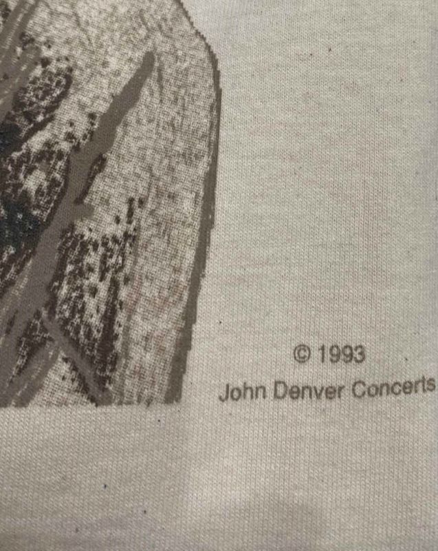 Photo 2 of NEW VINTAGE 1993 JOHN DENVER CONCERT T-SHIRT SIZE XL
